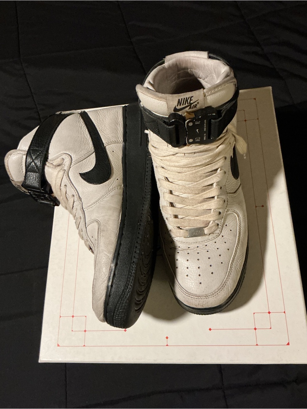 1017 ALYX Air Force 1 High White Black